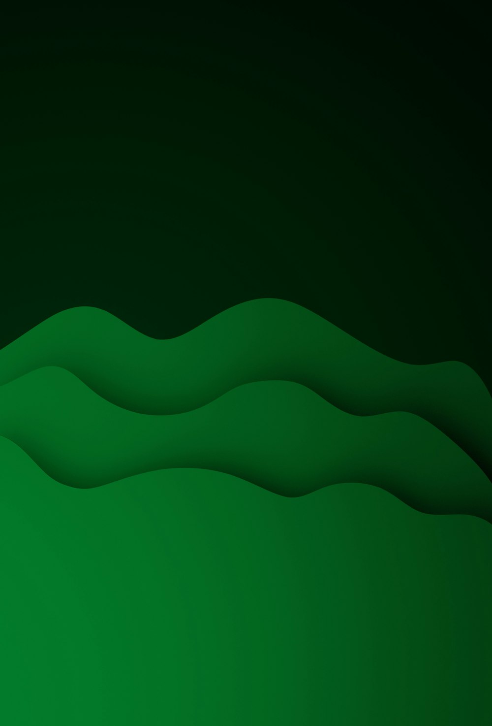 a green abstract background with wavy shapes