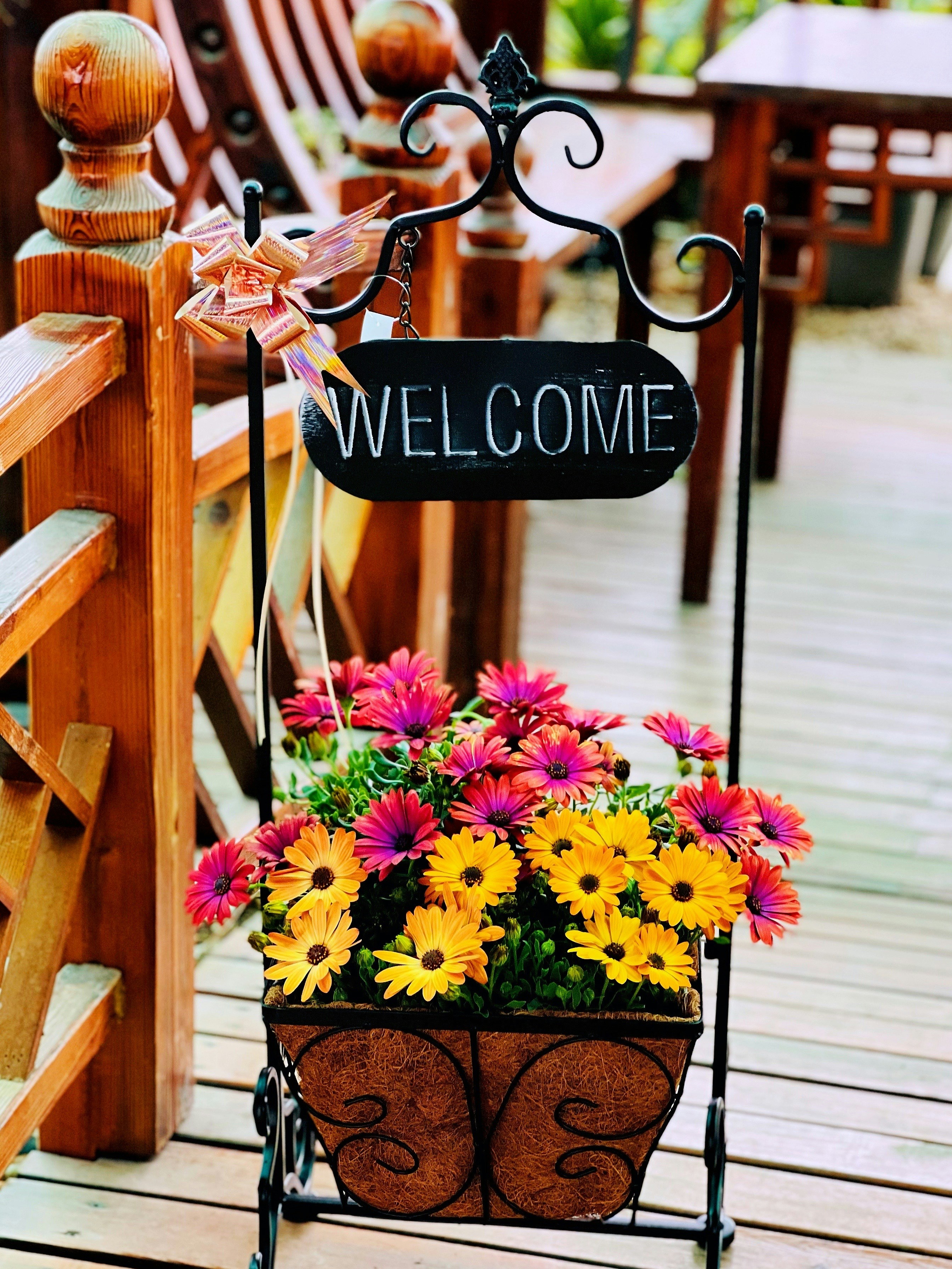 Rustic Cedar Welcome Sign