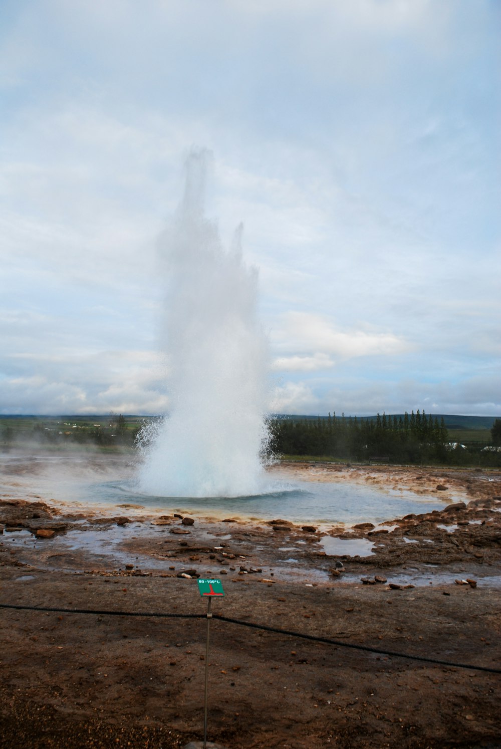 a large geyser spewing water into the air