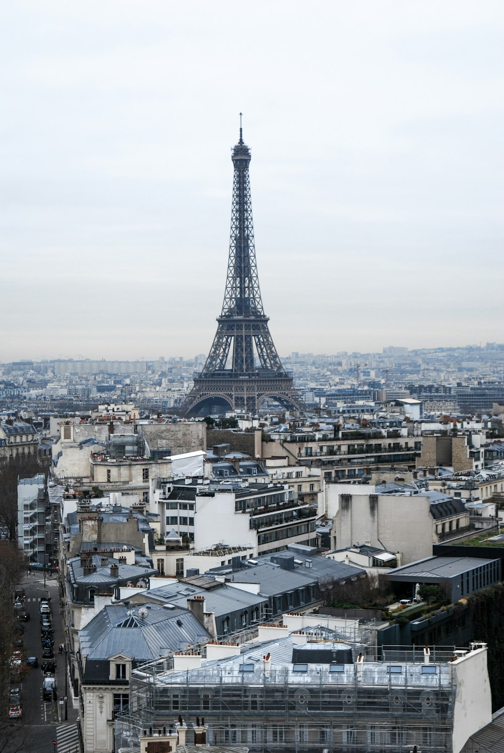 the eiffel tower towering over the city of paris