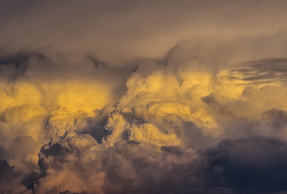 a group of clouds in the sky