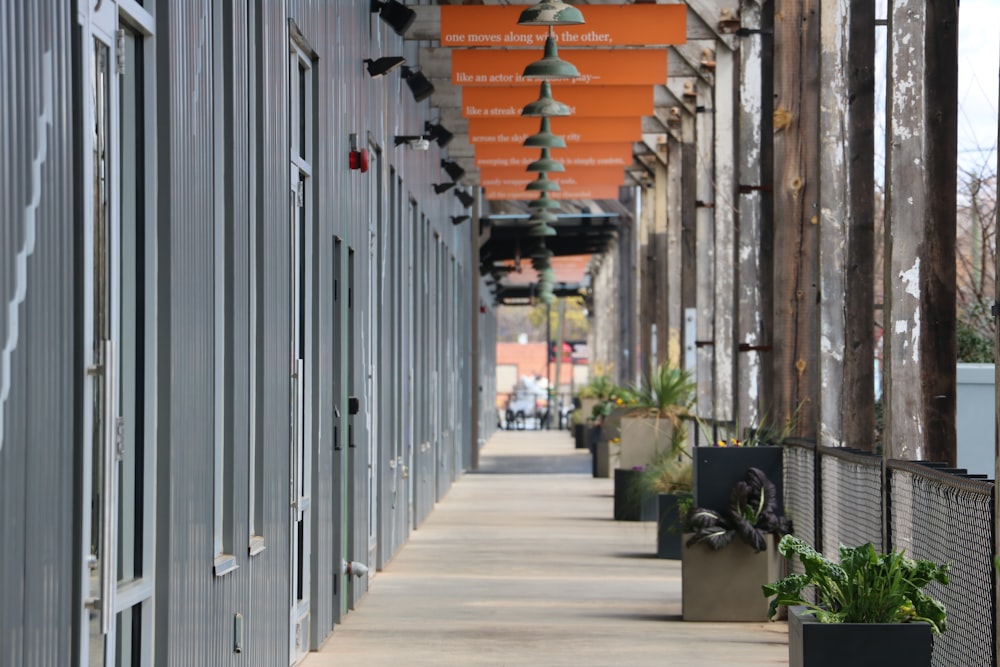 a row of metal doors on a building