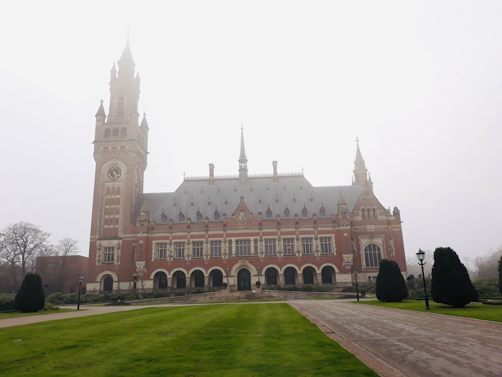 a large building with a clock tower on top of it