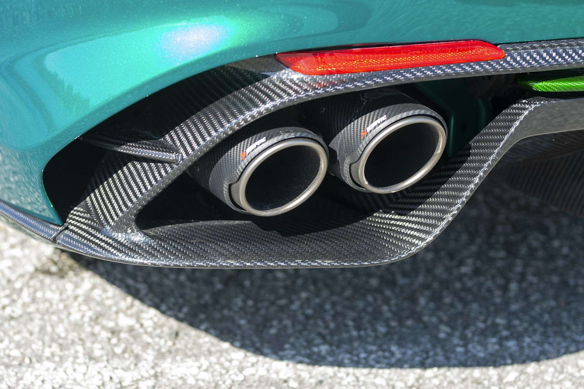 a close up of a car exhaust system