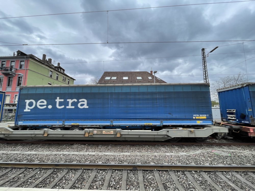 a train car that is sitting on the tracks