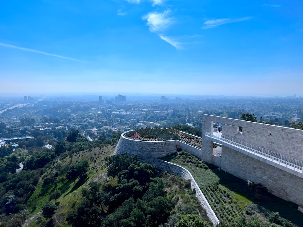 a view of a city from a high point of view