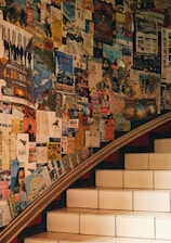 The cozy interior of the youth center with posters of past events on the walls