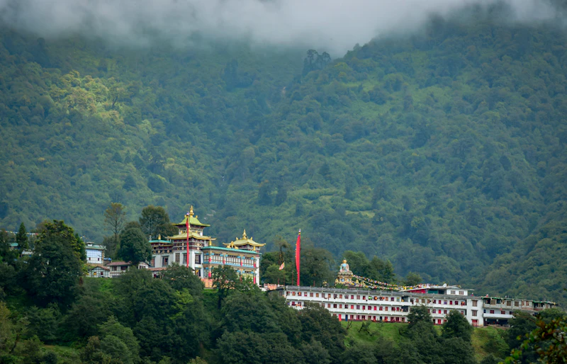 Village and hillside settlement in the Eastern Himalayas, Arunachal Pradesh