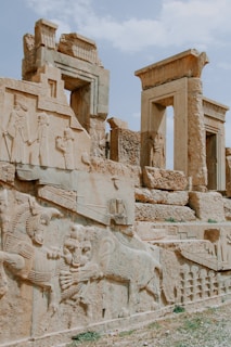 The historic Royal Palaces of Abomey, showcasing intricate bas-reliefs and ancient architecture.