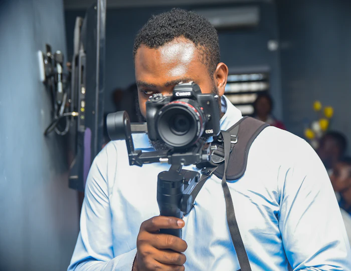 Vidéaste en tournage