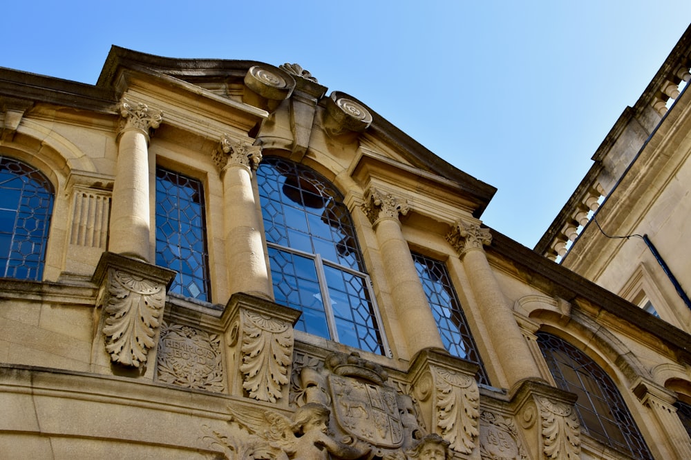 a large building with a clock on the front of it