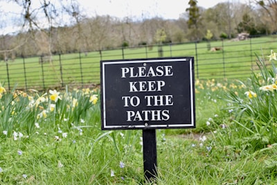 Close-up of freshly laid plot boundaries with signboards indicating availability.