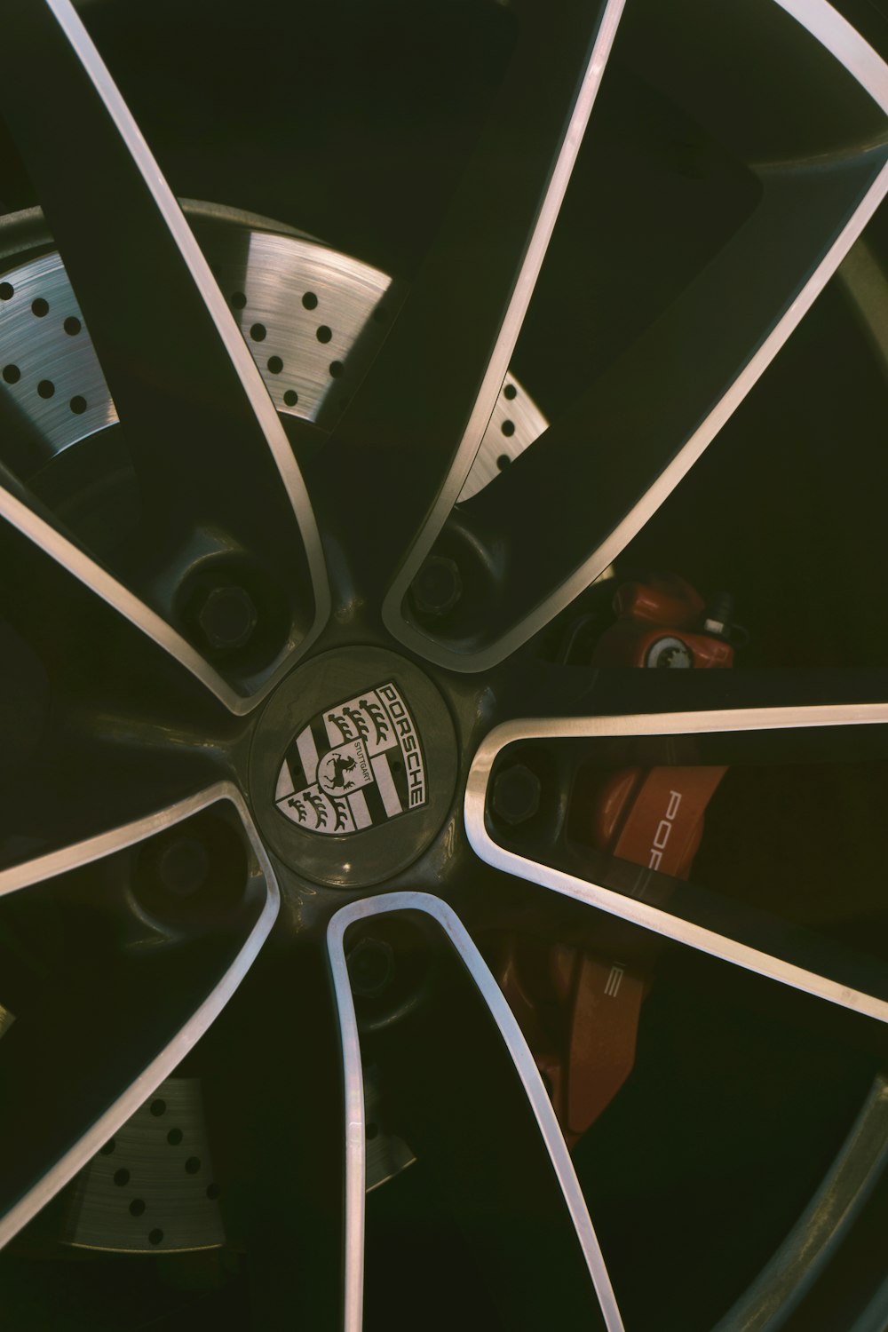 a close up of a tire on a vehicle