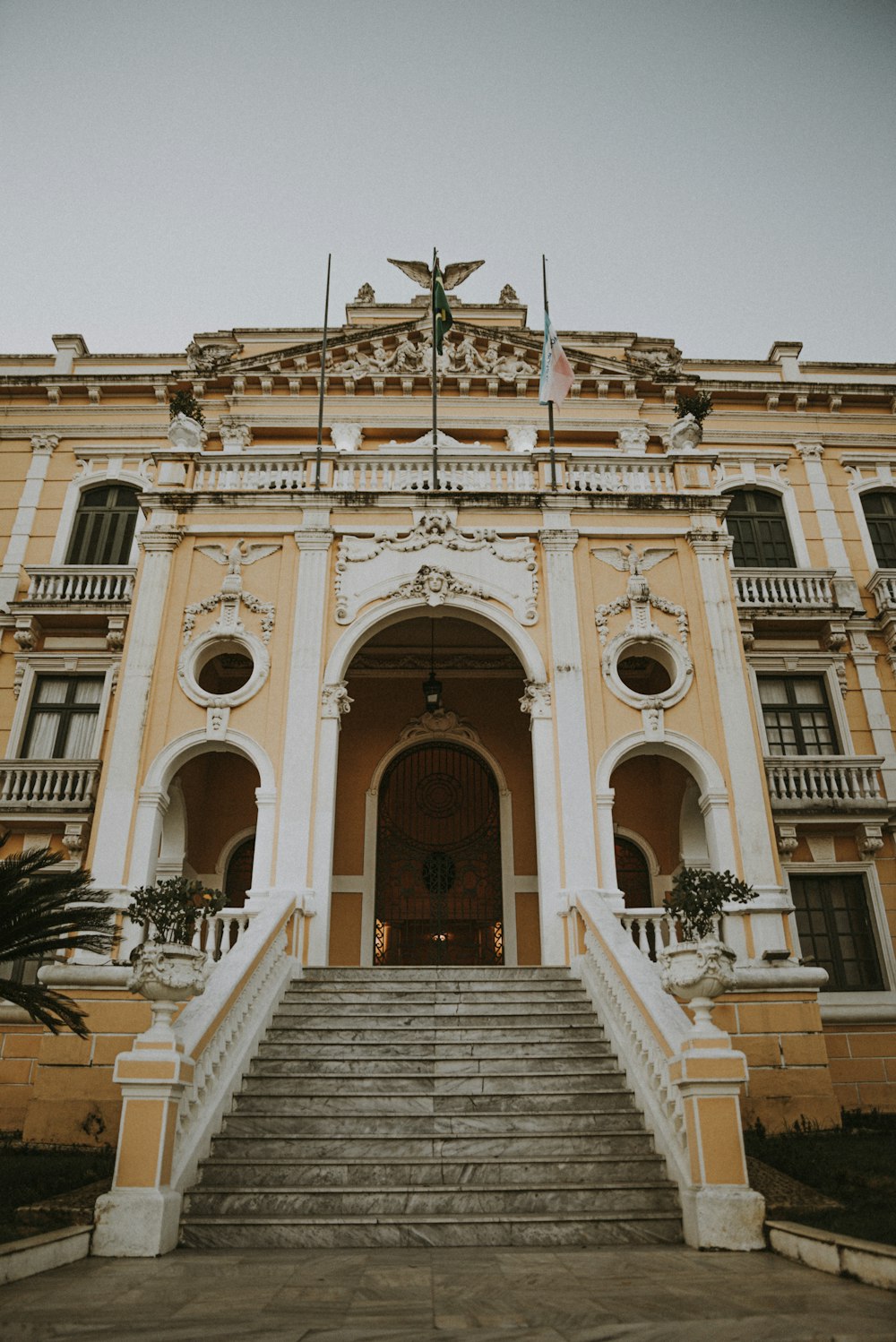 a large building with stairs leading up to it