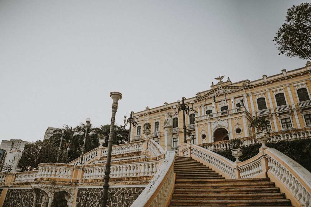 a large building with a lot of stairs leading up to it