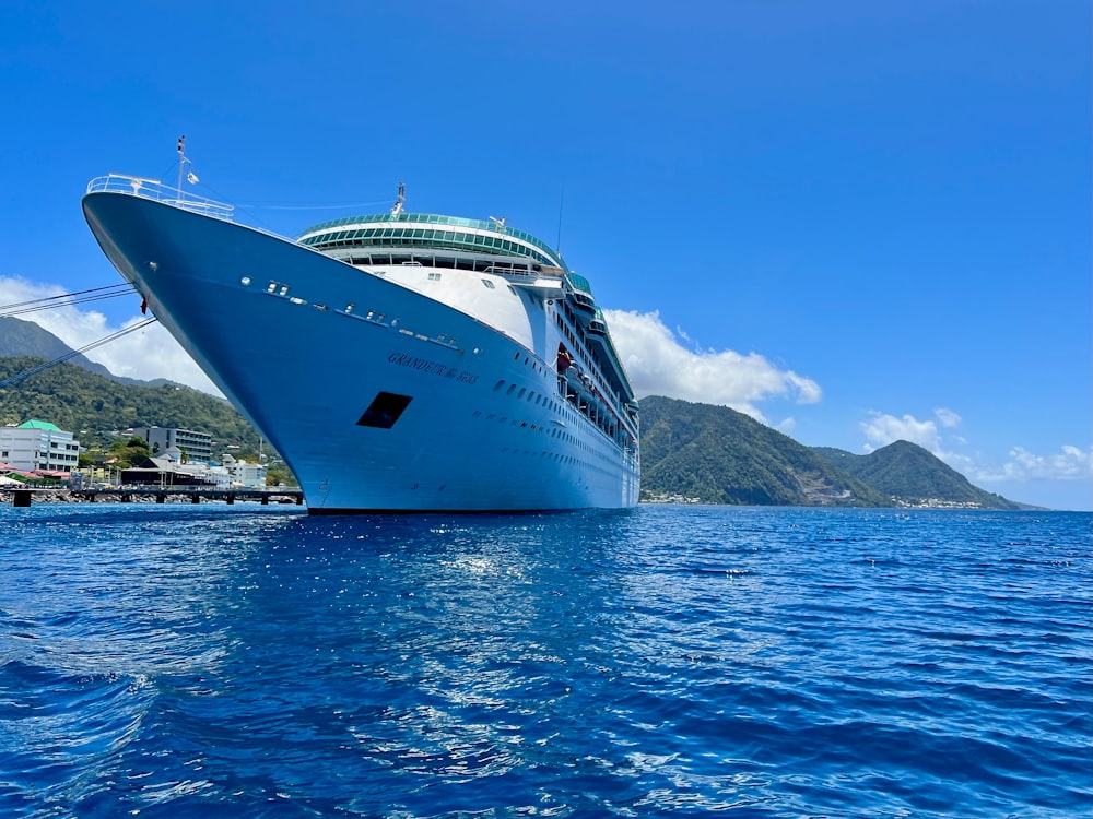 a large cruise ship in the middle of the ocean