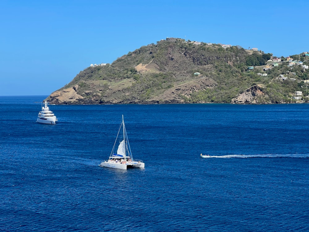 a couple of boats that are in the water