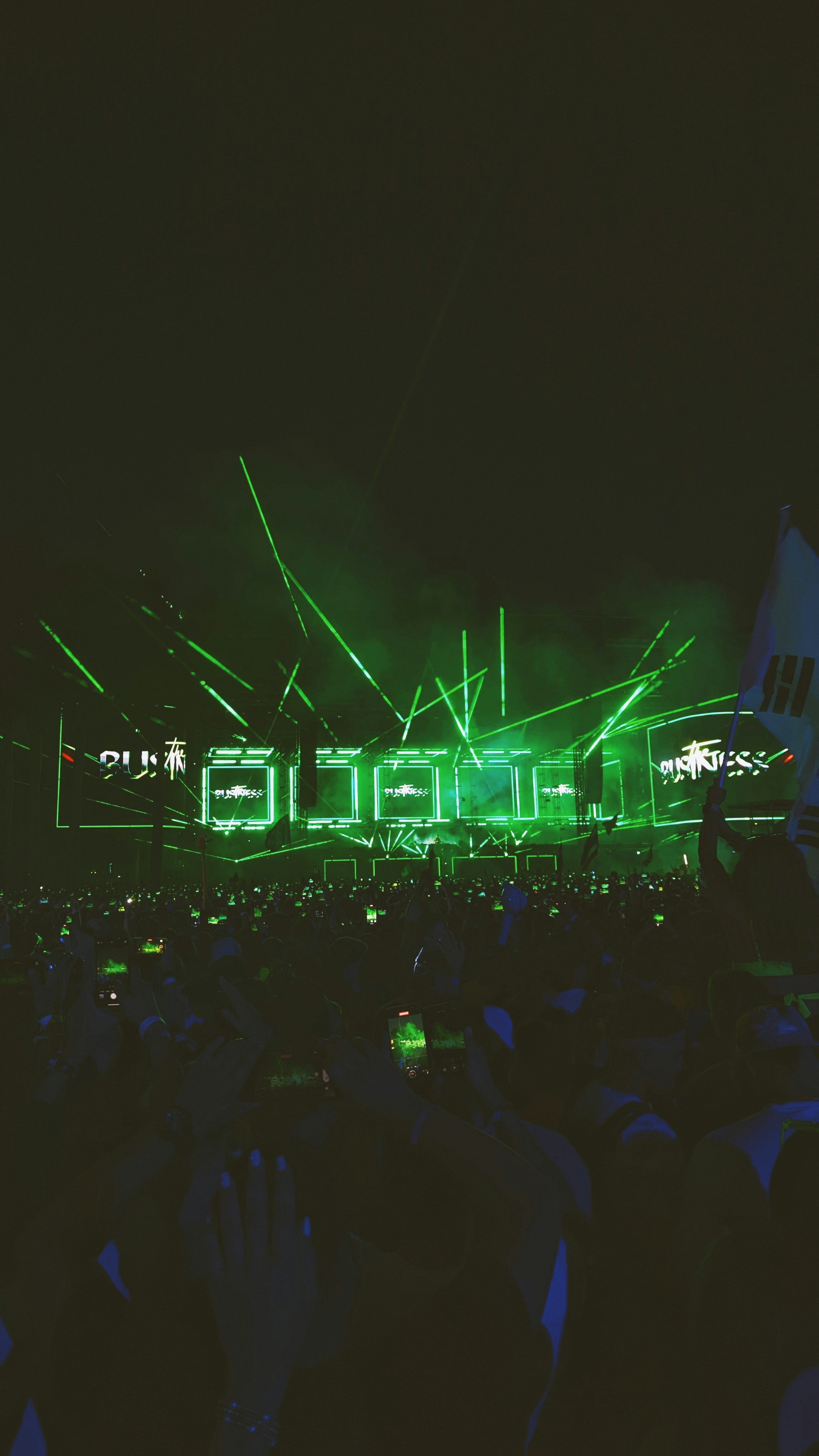 Electronic stage massive LED screen laser show