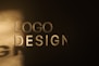 a black and white photo with the words logo design