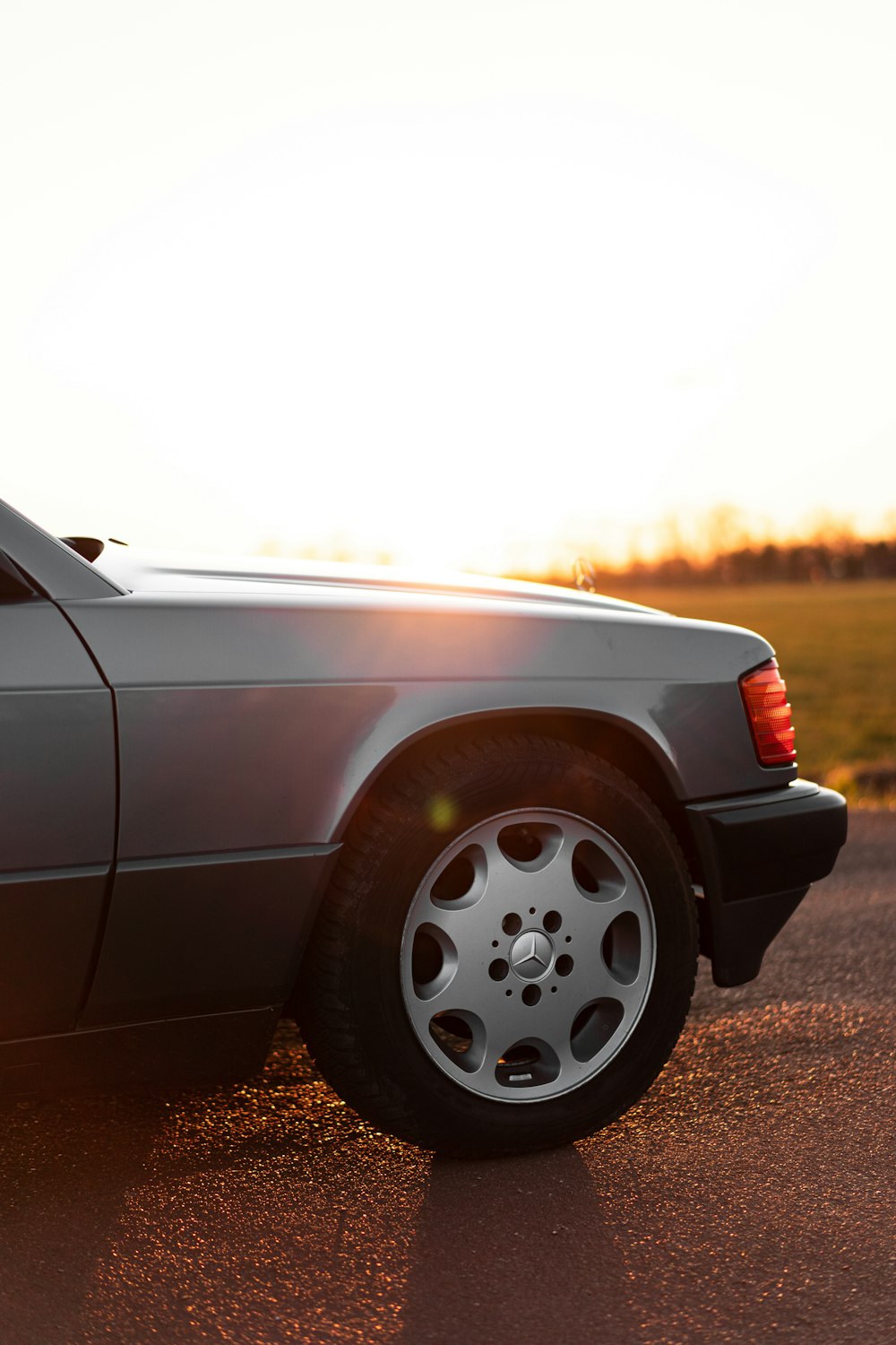 a car parked on the side of the road