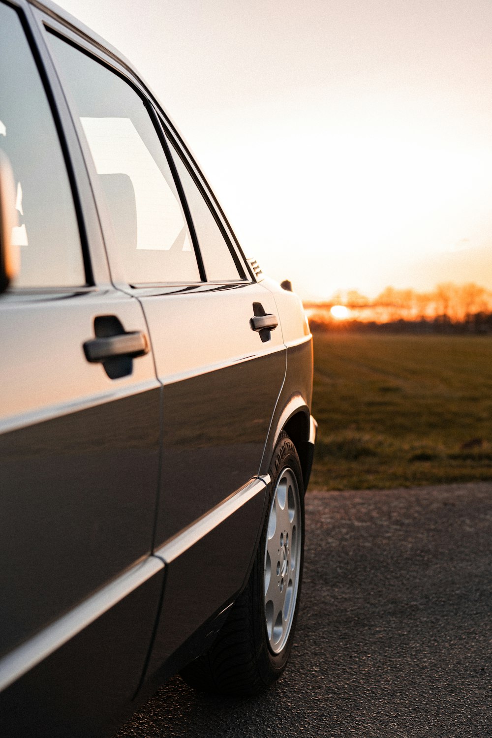 a car parked on the side of the road