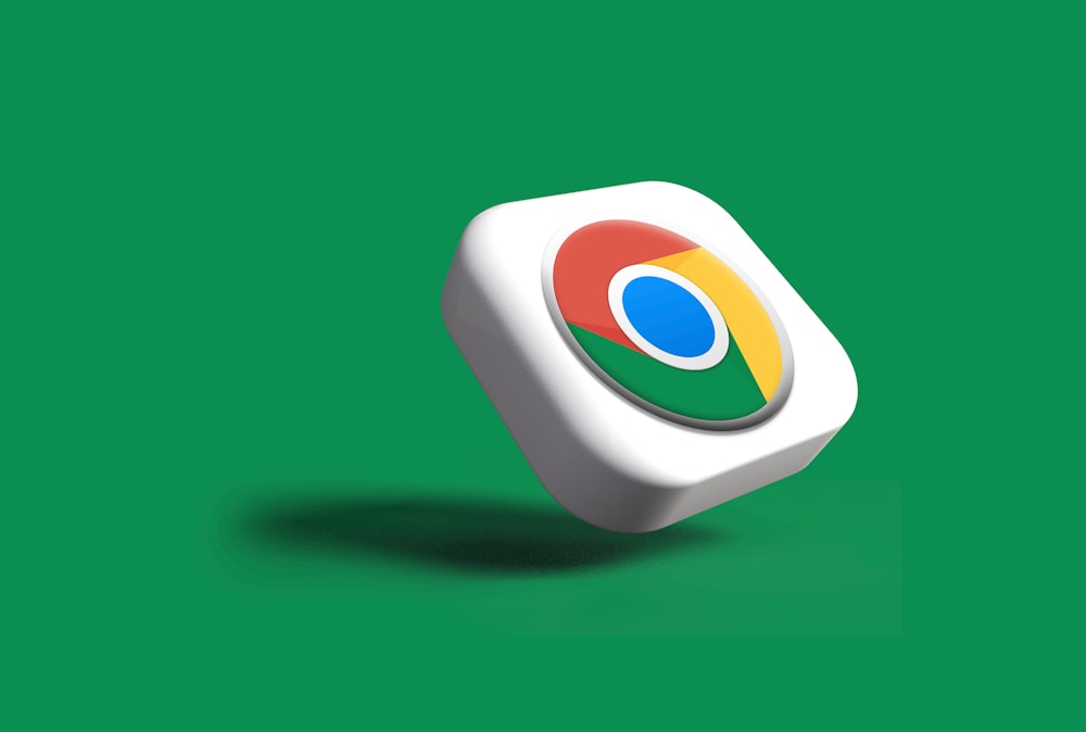 Ein weißes Google-Logo auf grünem Hintergrund