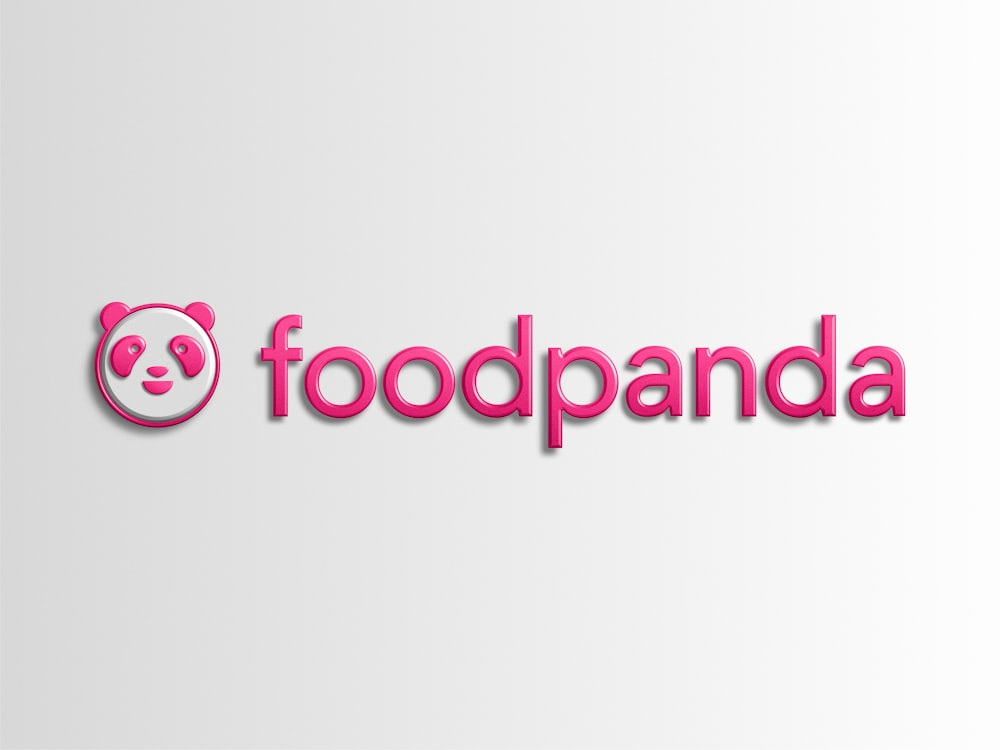 a panda face with the word foodpanda