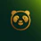 A close-up of a vibrant, modern logo design created by pandaism on a computer screen.