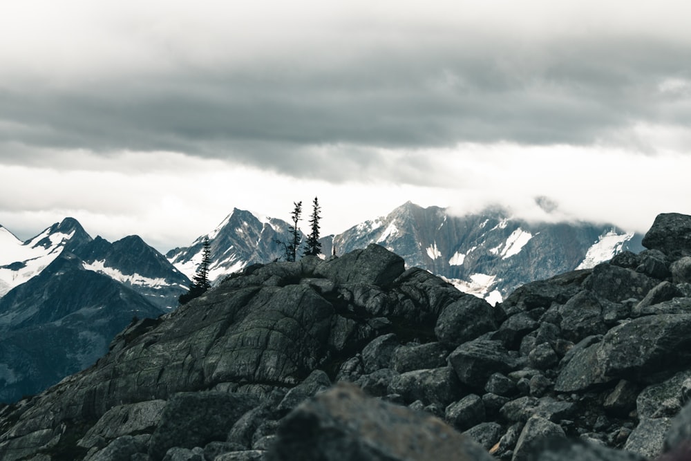 a view of a rocky mountain