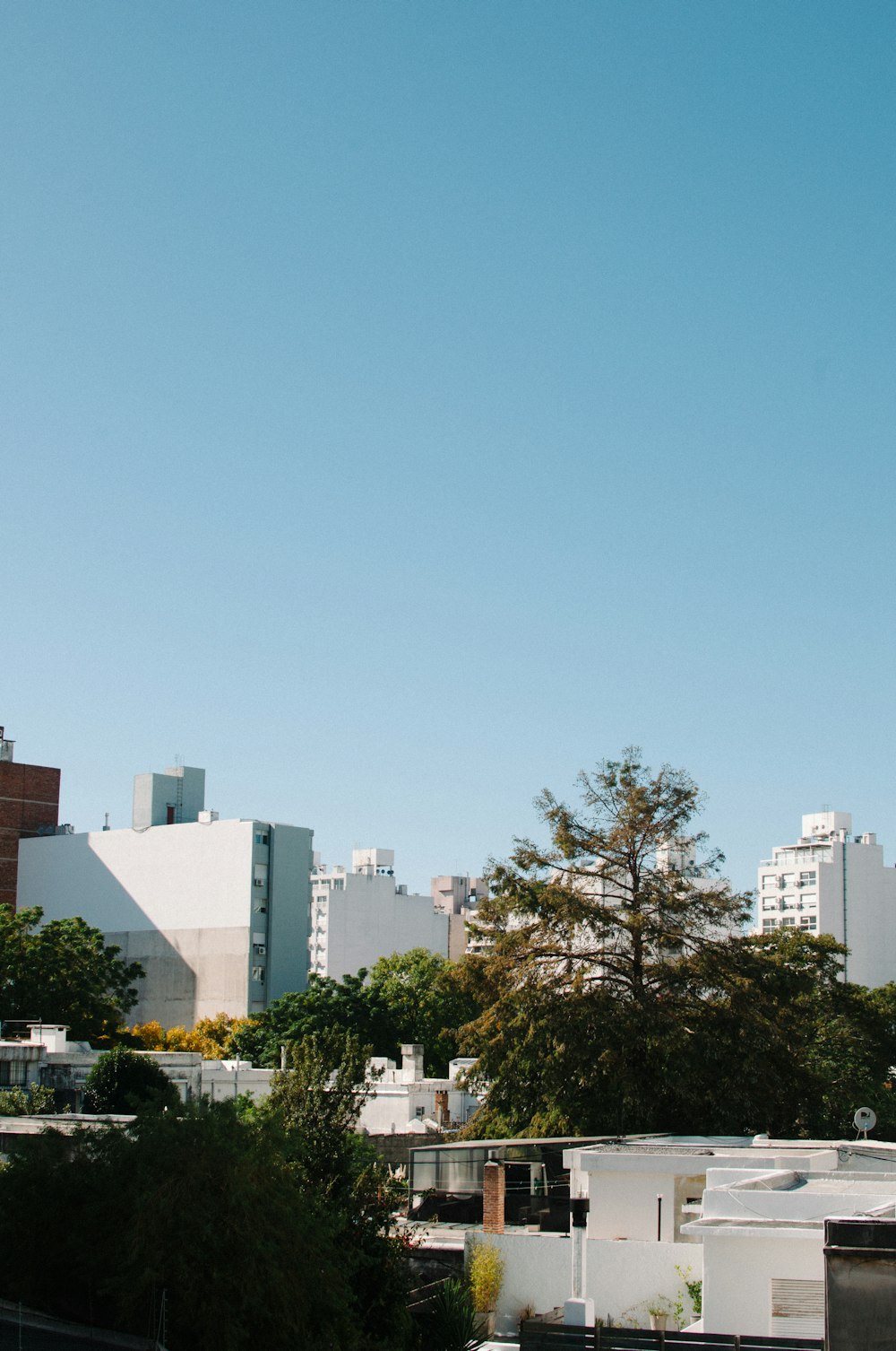 a view of a city from a roof top