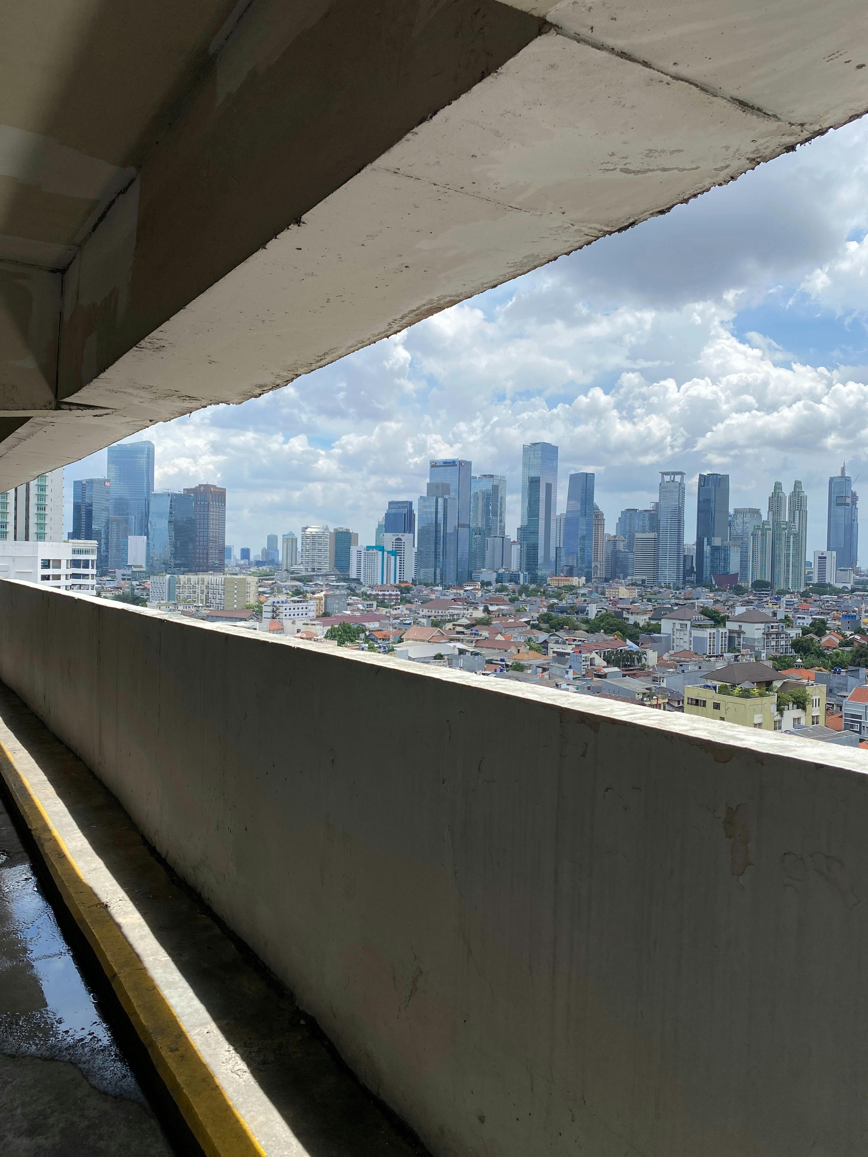 a view of a city from a high rise