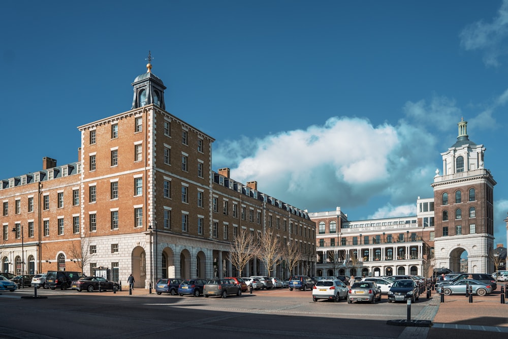 a large building with a clock tower on top of it