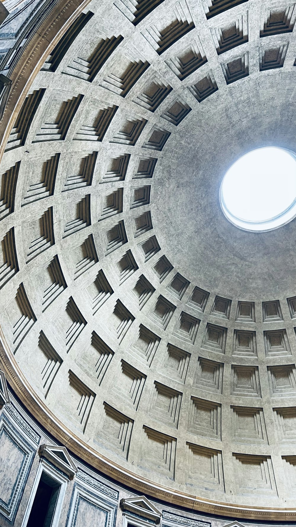 a view of the ceiling of a building