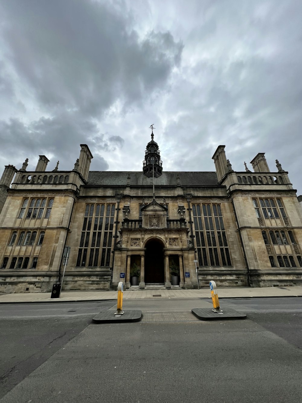 a large building with a clock tower on top of it