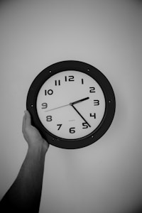 Matte Black Clock