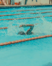 Adult swimmer improving speed and turns in the pool