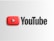 A prominent YouTube logo with a red play button icon on the left and the word 'YouTube' in bold black letters on the right, set against a light gray background.