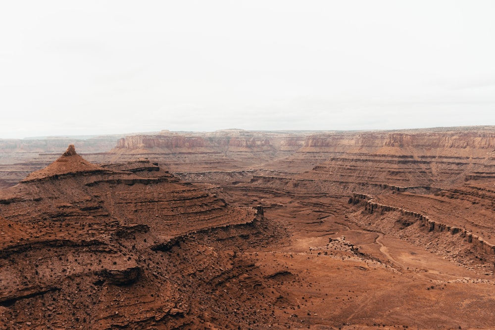 a view of a canyon from a high point of view