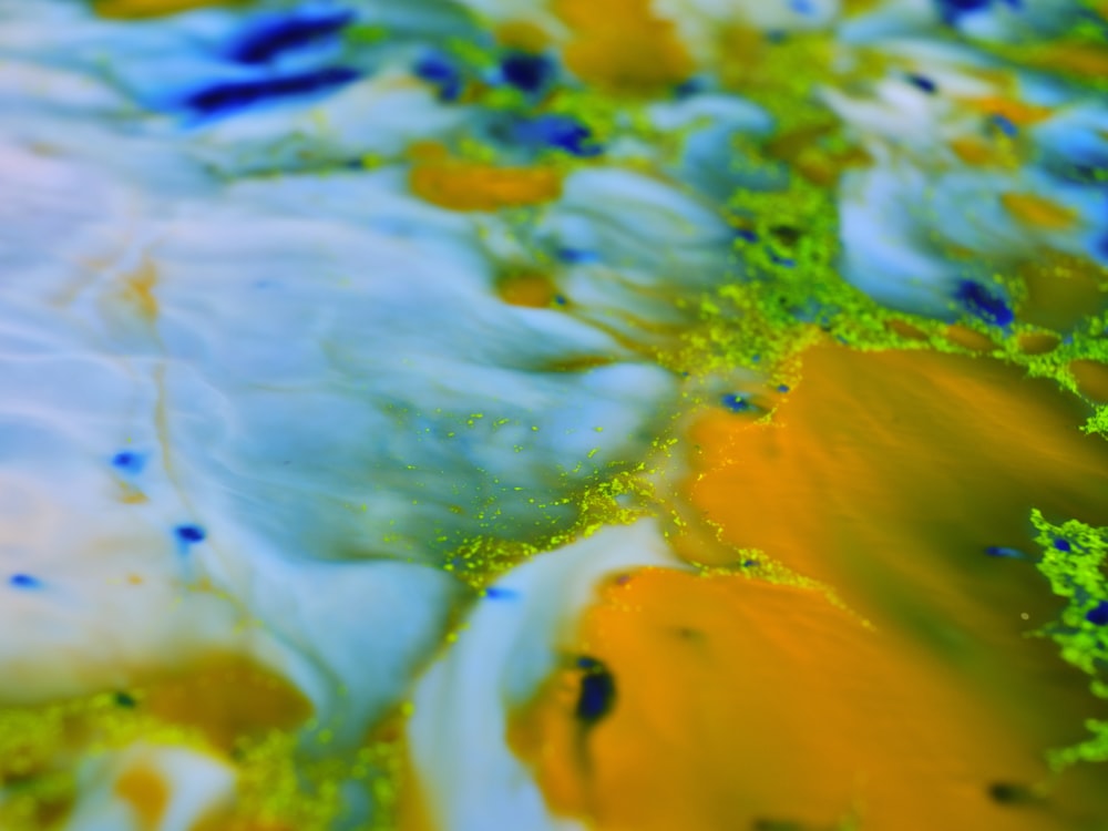 a close up view of a mixture of paint