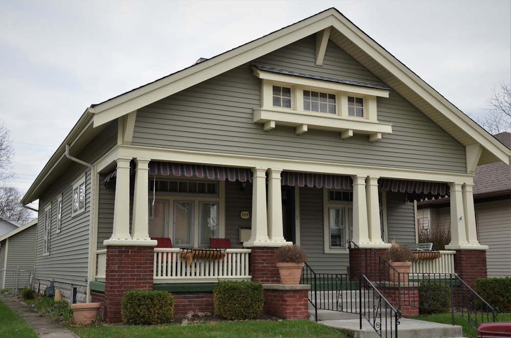 a house with a porch and a front porch