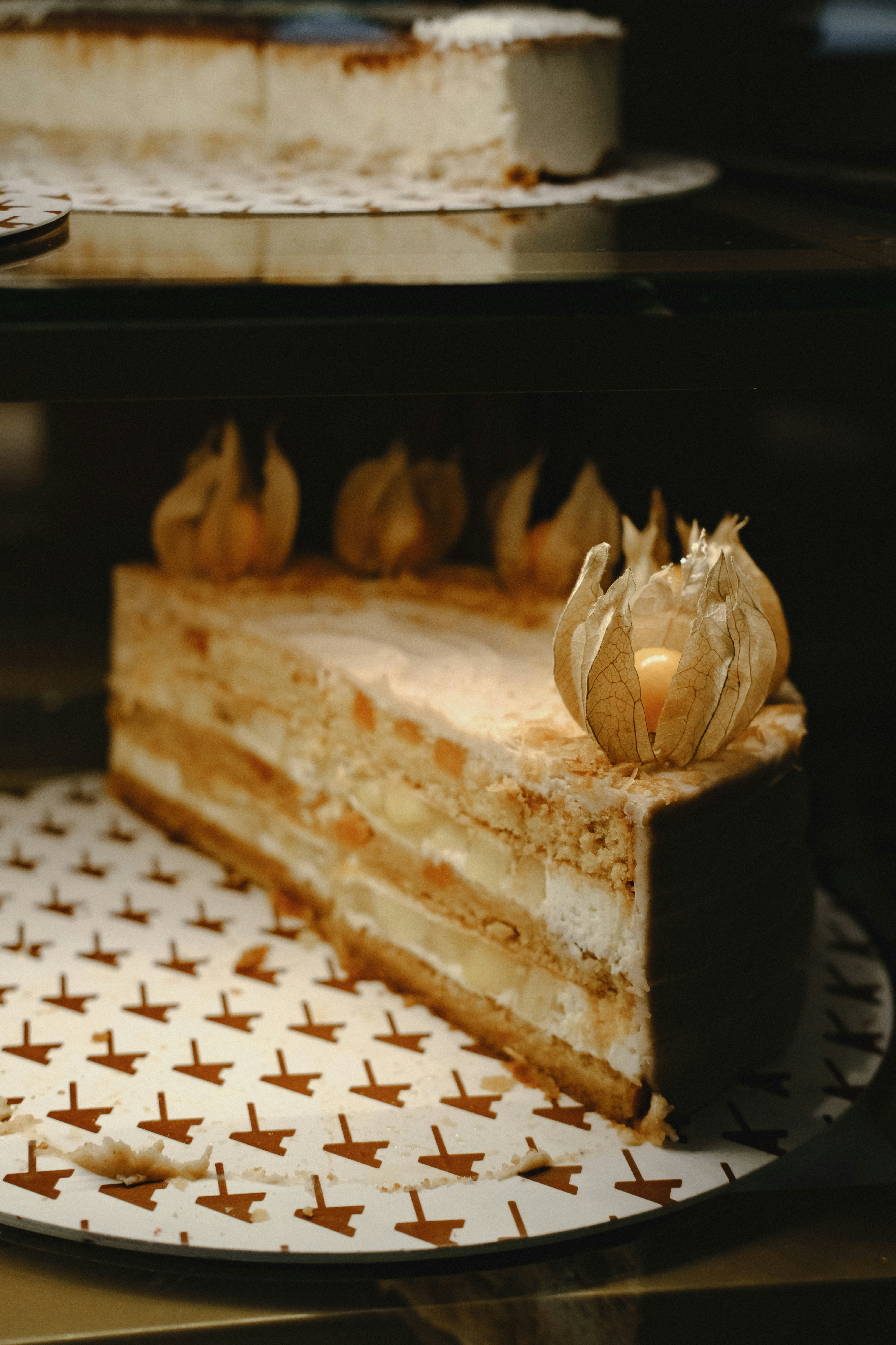 a slice of cake sitting on top of a plate