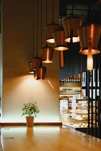 a potted plant sitting on top of a wooden table