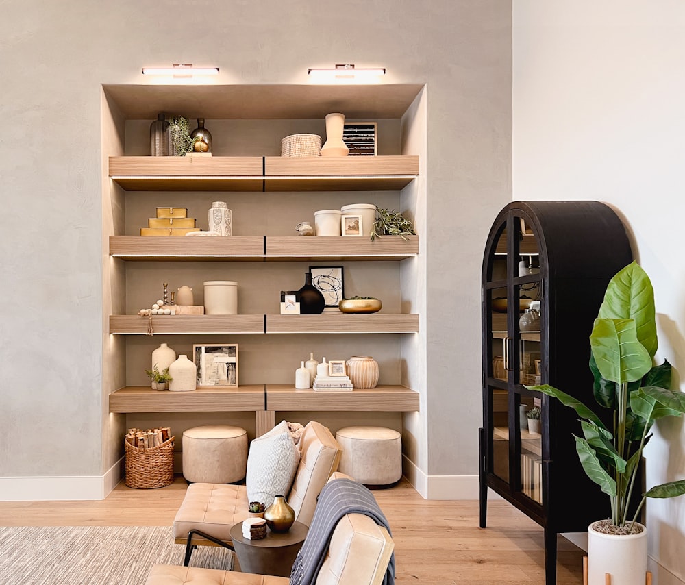 a living room filled with lots of furniture