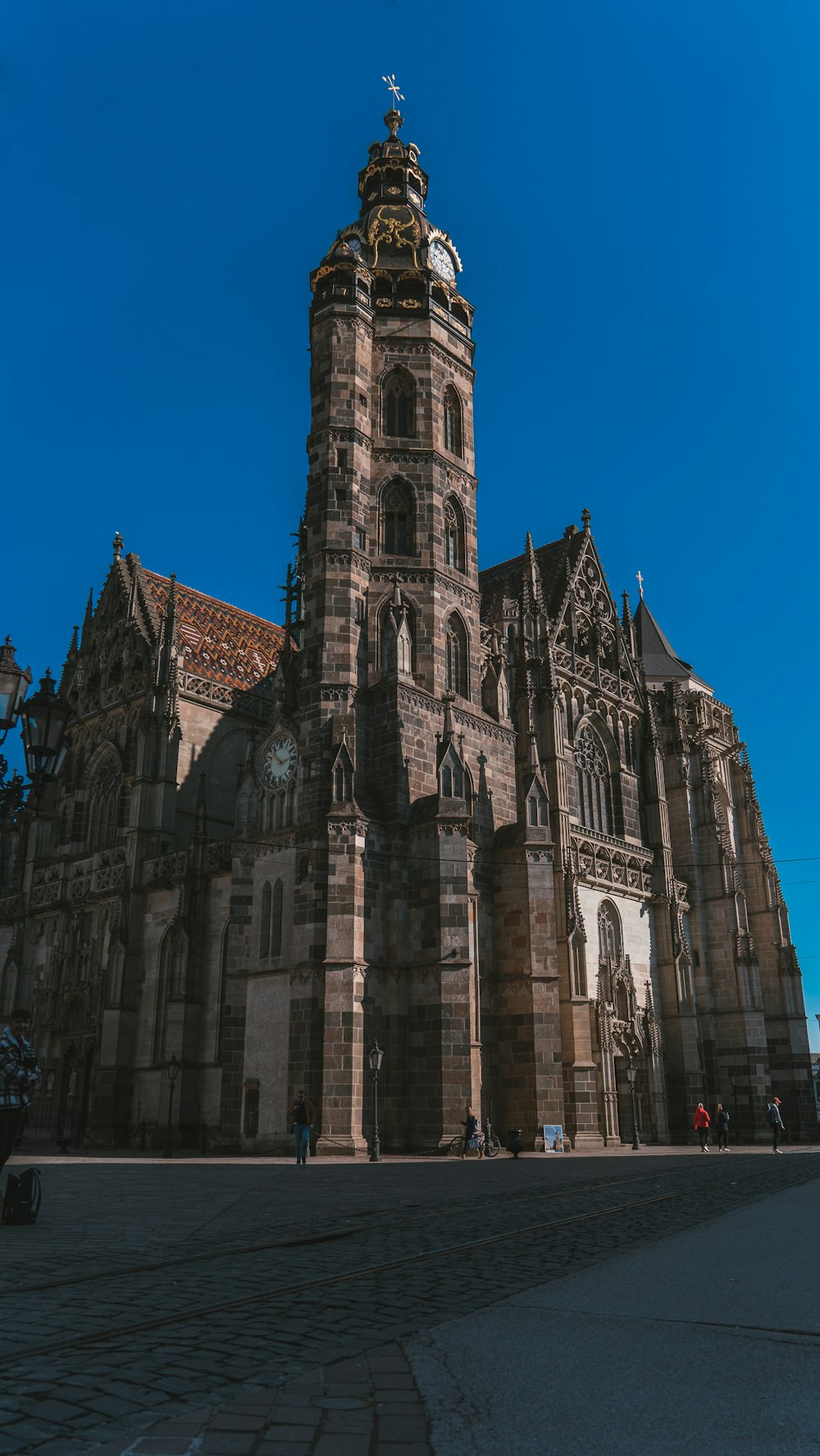 a large building with a clock on the top of it