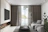 A sleek living room with a large flat-screen TV mounted above a fireplace, wires completely hidden.