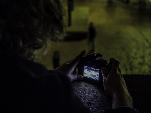 Night vision camera capturing clear footage in low-light conditions.