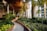 A beautifully designed garden with lush greenery and modern pathways.
