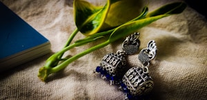 Sapphire Silver Earrings