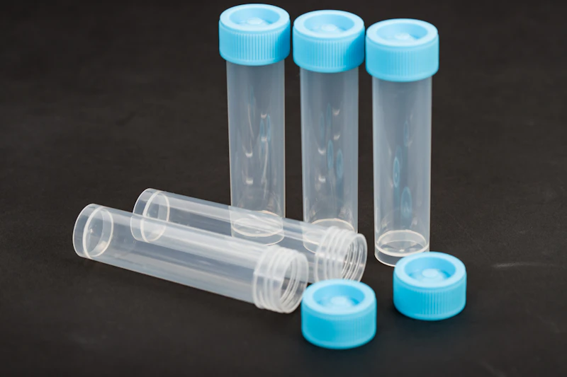 Sterile sealed specimen collection tubes used for chain of custody drug testing