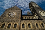 A close-up of the church's historic architecture.